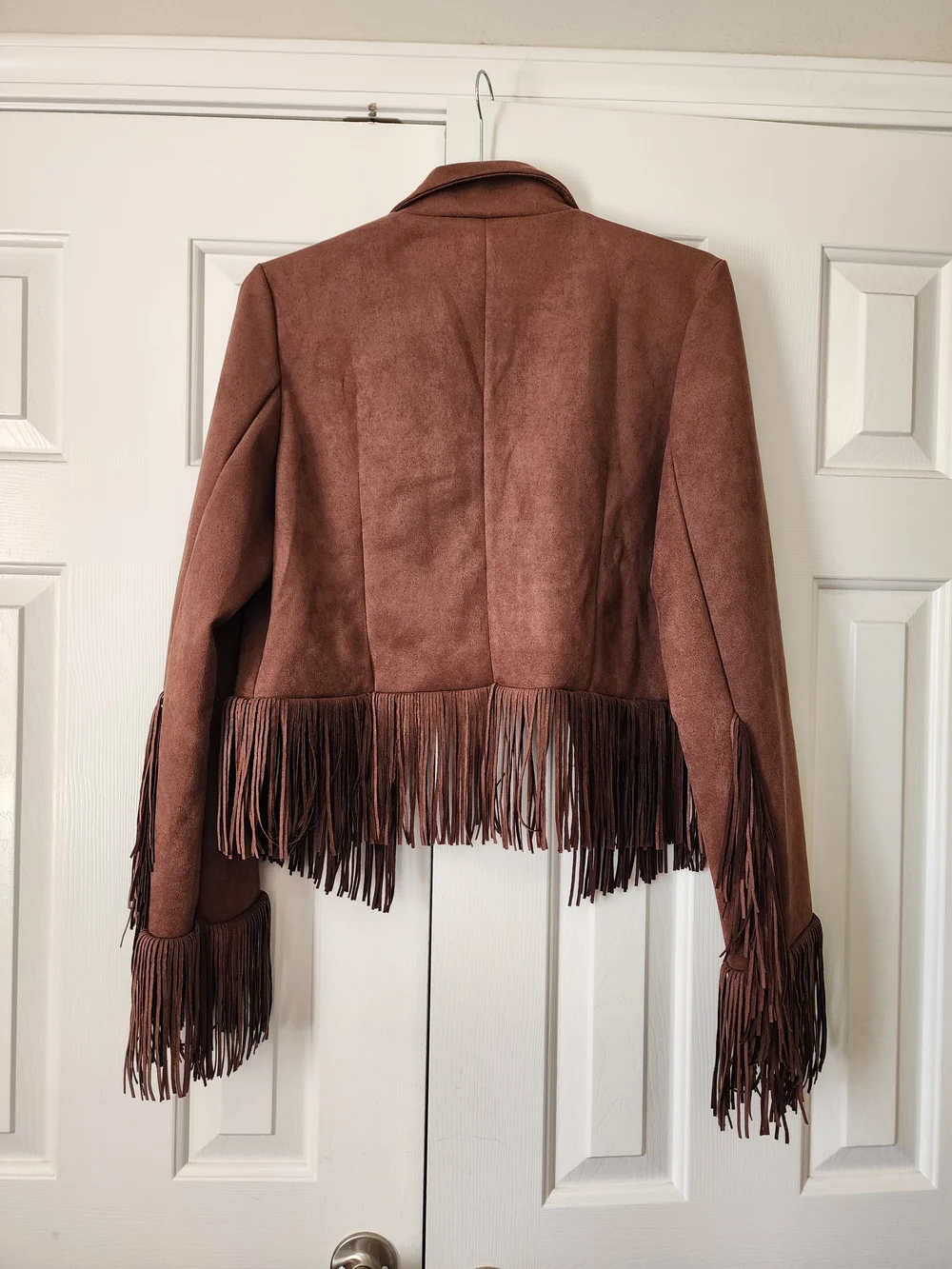 Brown Fringe Western Jacket  Festival Westerncore Size Xl Boho - Picture 7 of 7